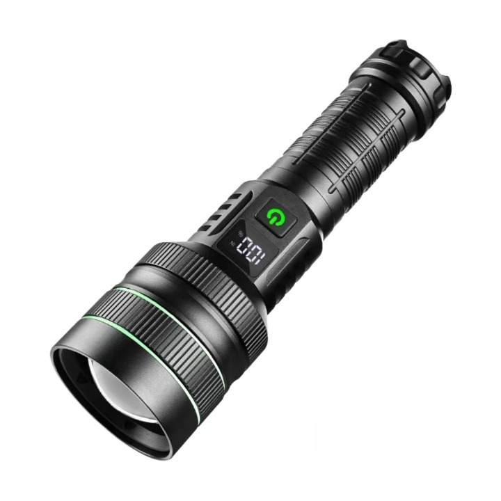Uniro FX3000 Long Throw LED Flashlight with Digital Display and Powerful Beam