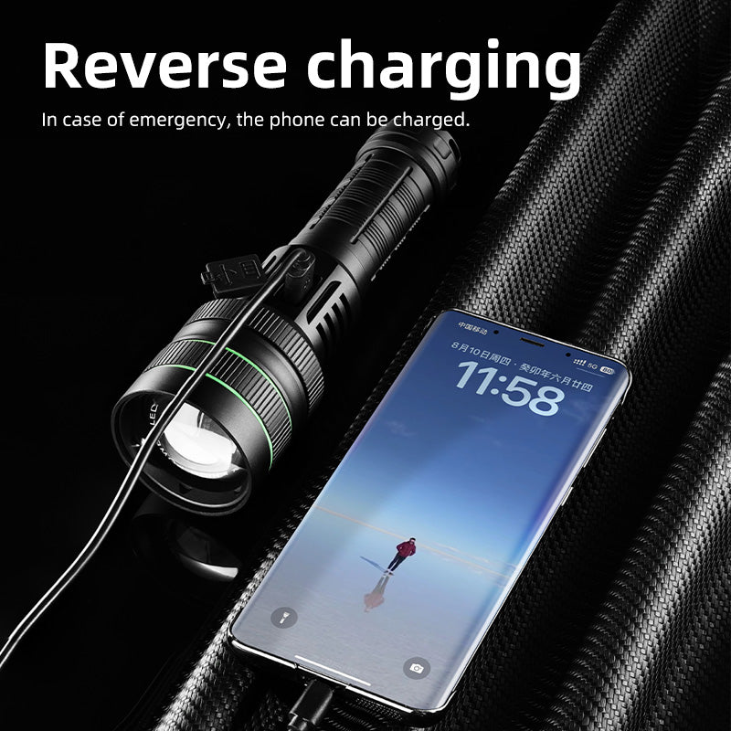 Uniro FX3000 Long Throw LED Flashlight with Digital Display and Powerful Beam