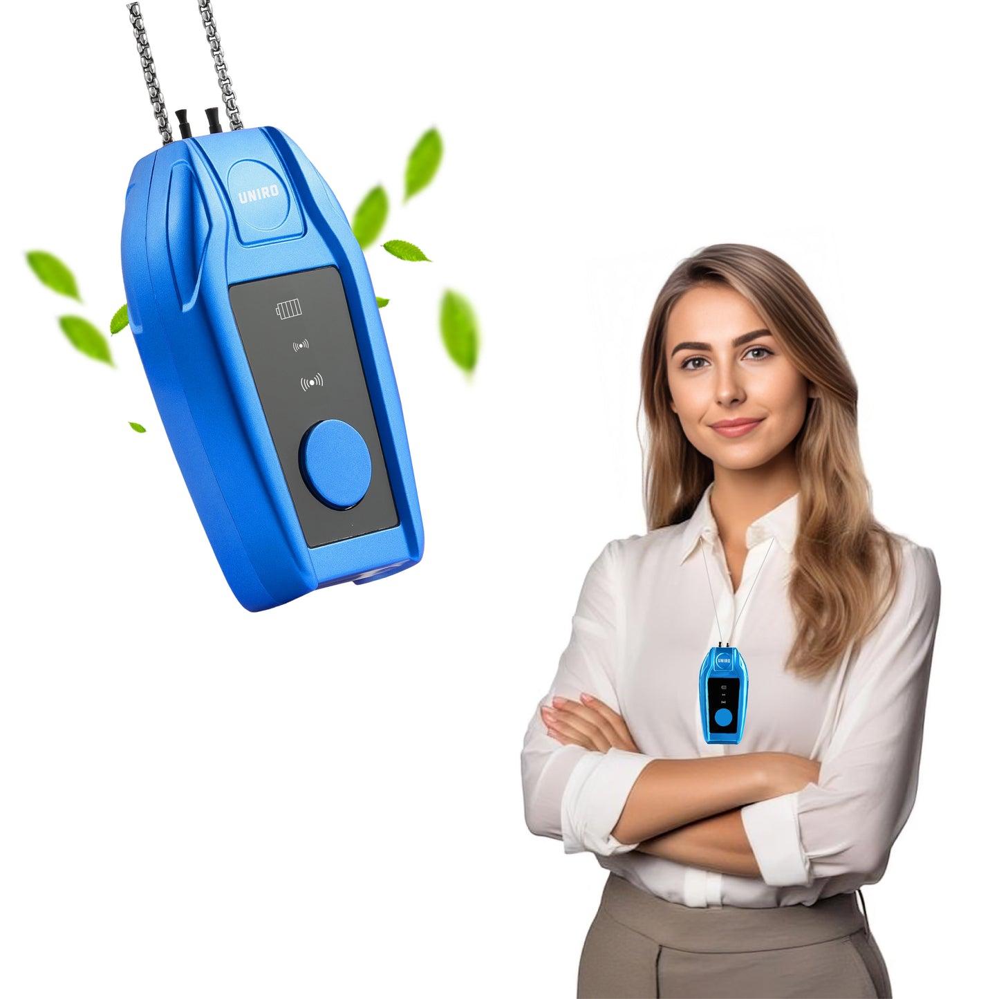 Uniro Wearable Personal Air Purifier, Compact, No Filter Required, High Anion Concentration